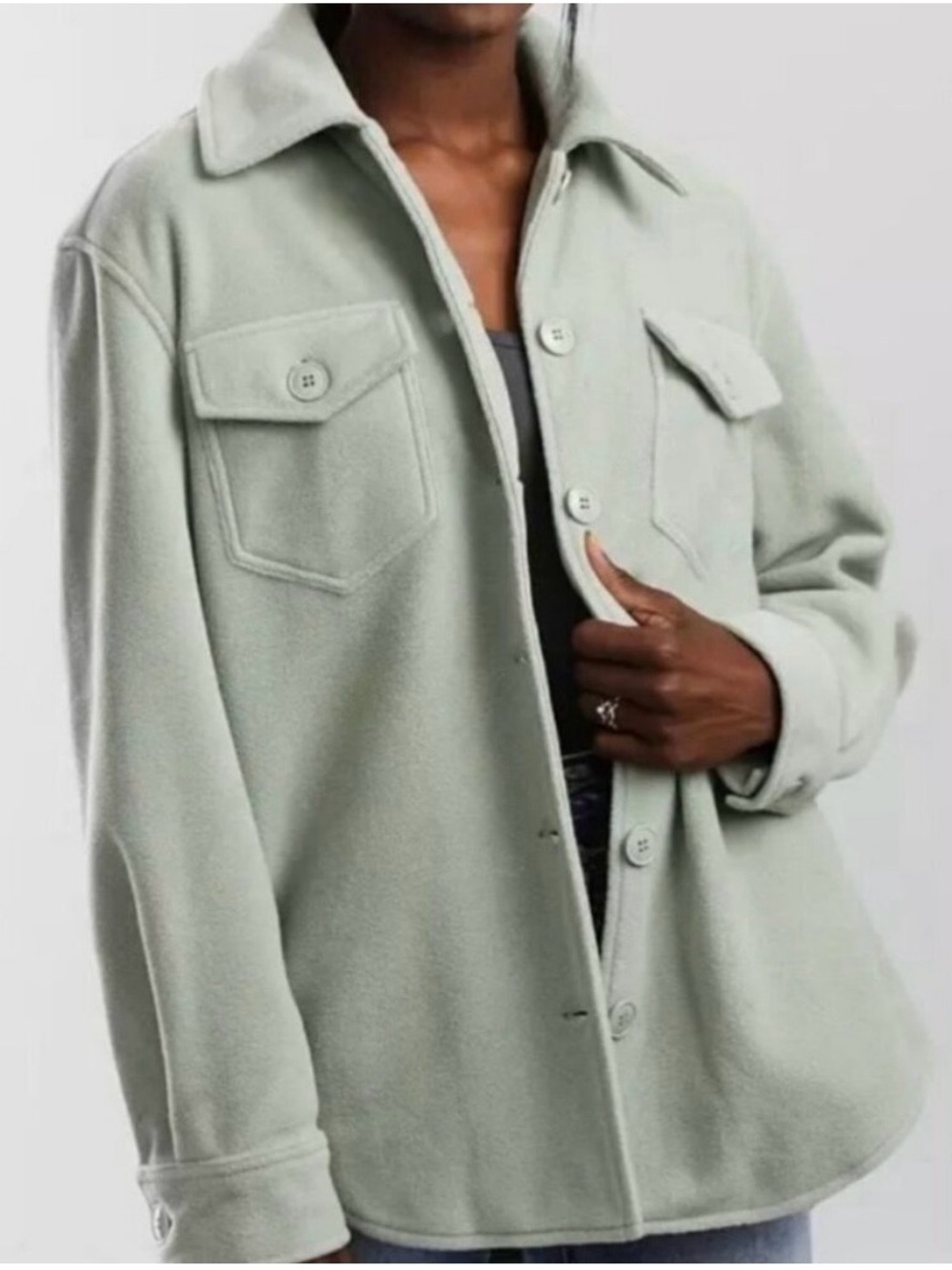 Hilary Radley Shacket Size‎ XL Button Up Collared Shirt Jacket Outdoors Classic